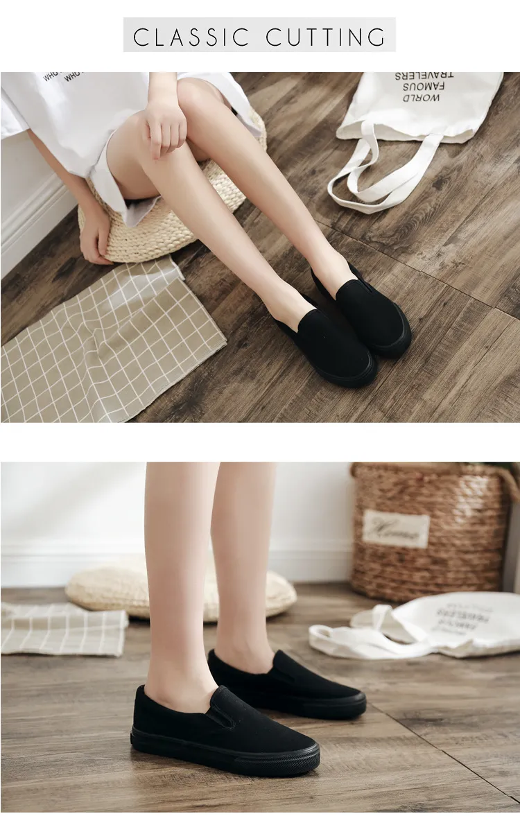 Scarpe da tavola in tela con fondo piatto, basse, casual, comode, alla moda, traspiranti, leggere e minimaliste, con un piede solo_voghion.com