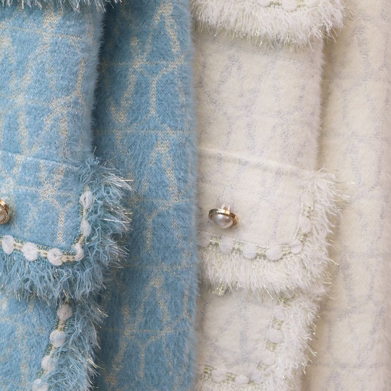 Women's Clothing mink veet knitted cardigan autumn and winter new loose high end temperament sweater coat_voghion.com