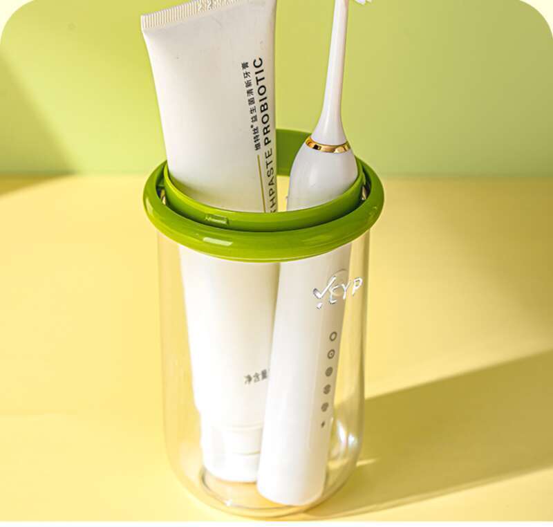 Copo transparente portátil para escova de dentes, escova de dentes elétrica, caixa para armazenamento de pasta de dente, copo simples para enxaguatório bucal doméstico_voghion.com
