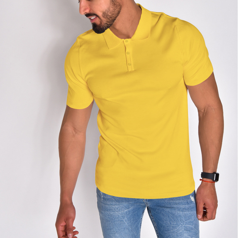 Herren Poloshirt Kurzarm Sommer Sport Casual Loose Atmungsaktiv Kurzarmshirt_voghion.com