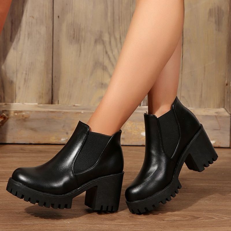 2024 nuovi stivali da donna Martin British Martin autunno/inverno taglie forti, tacco basso, spesso, tacchi alti, punta tonda, elastici_voghion.com