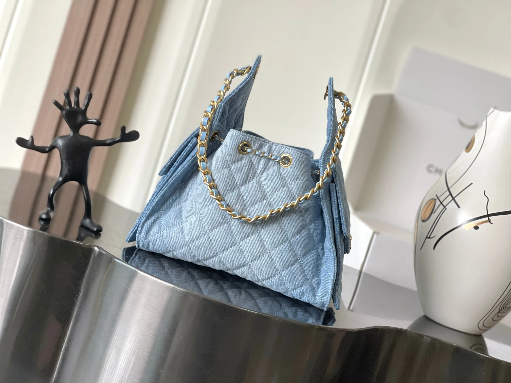 2025 Designer Bag String Bucket Tote Large Hobo Suede Leather Casual Lattice Long Chain Crossbody Fashion Brand With Box_voghion.com