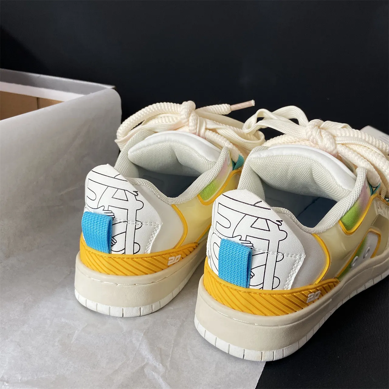 Versatile Flat Bottomed Casual Mandarin Duck Color Matching Sports Shoes With Mesh For Comfortable Breathable Fashion_voghion.com