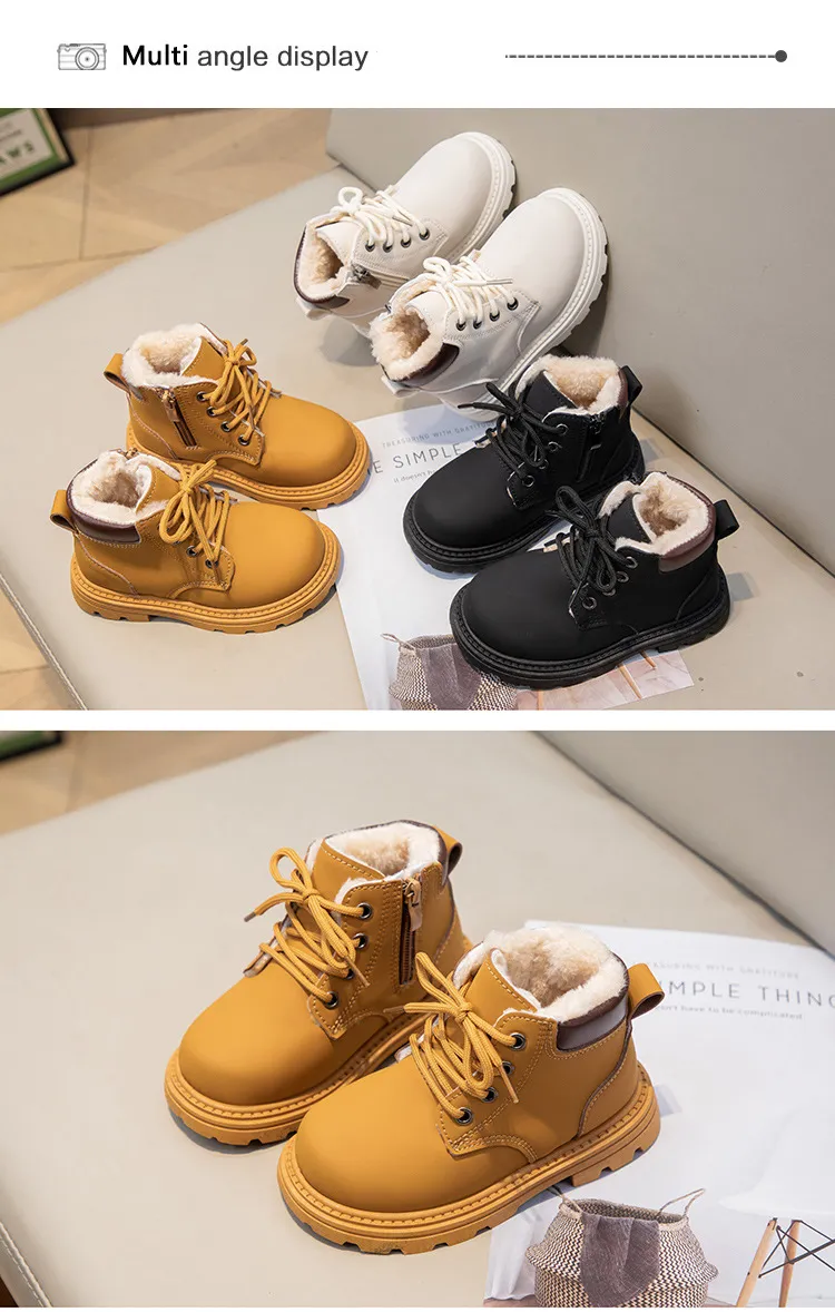 Talvekingad Karusnahast Tüdrukute Mood Plush Poiste Pahkluu papud Happysteps Kid Baby Väikelastele Lühikesed saapad lastele Tüdrukutele Suurused_voghion.com