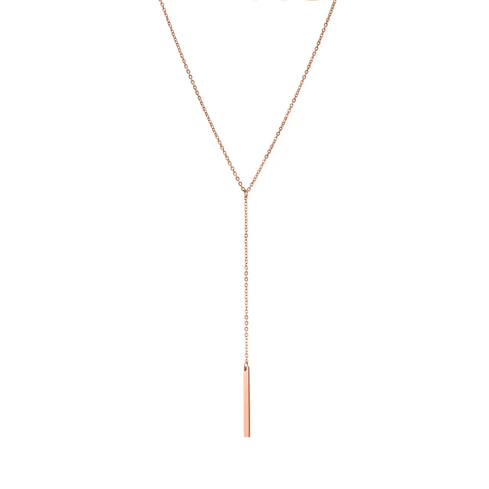 Colliers pendentifs Visunion Collier coréen Rond Plaquette Rectangle Argent Couleur Or Pour Filles Tempérament Chaîne à Maillons_voghion.com