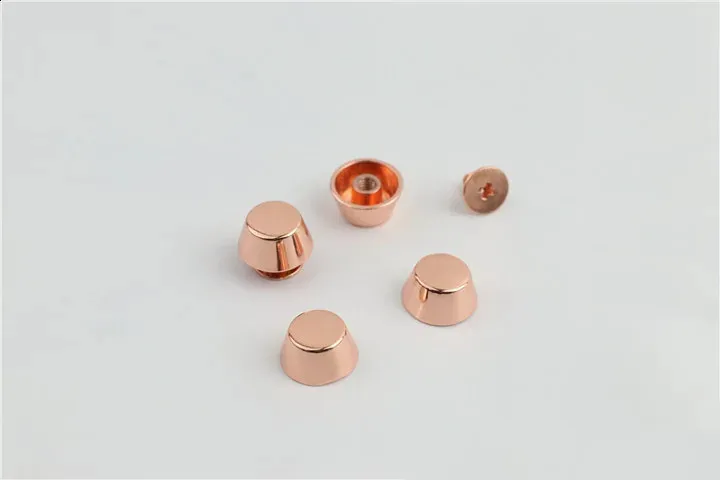 20 set di borse in pelle di alta qualità in metallo color oro rosa con fondo protettivo per piedini, chiodi, cintura, bottone a vite_voghion.com