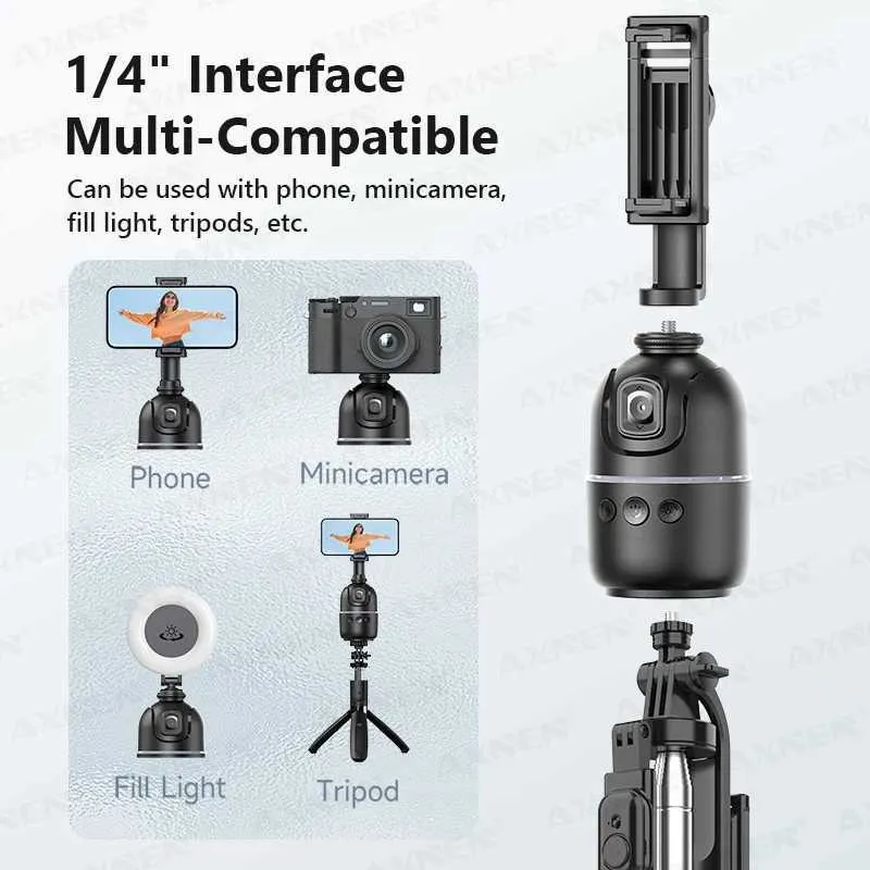 Stabilizers AXNEN P03 Stabilizer Mobile Phone AI 360 Follow Selfie Stand Face Tracking Desktop Gimbal For Cellphone And_voghion.com