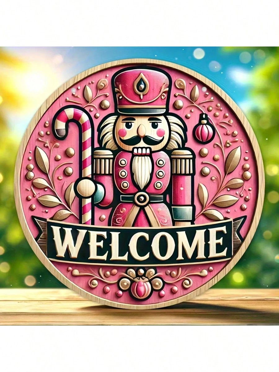 Weihnachts-Willkommensschild-Wanddekoration, vielseitig verwendbares Hänge-Ornament für Wohnzimmer, Schlafzimmer, Veranda Weihnachtsdekoration_voghion.com