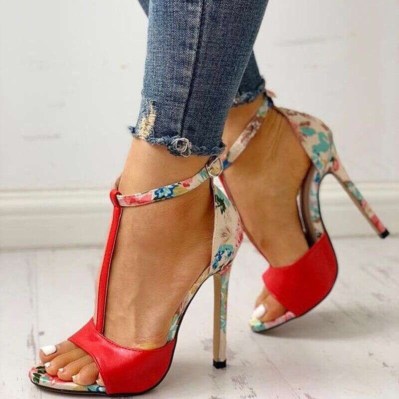 Sandali con tacco a spillo donna aperte con lacci scarpe estive_voghion.com