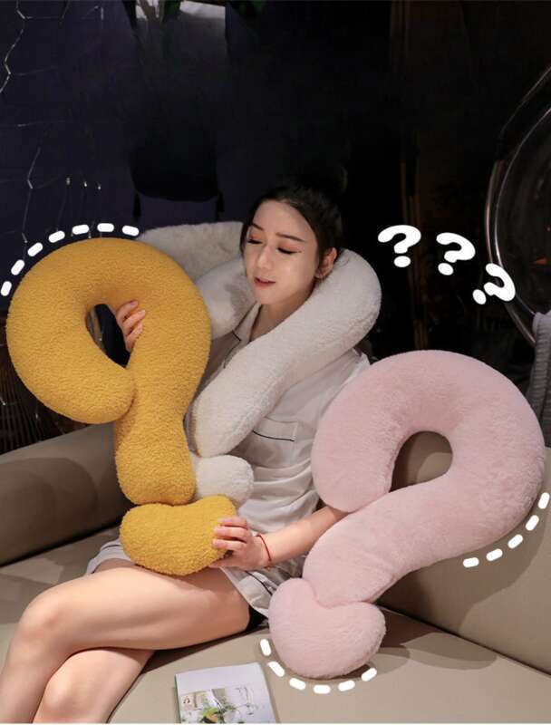 Question Mark Neck Sofa, Living Room Office Napping Pillow_voghion.com