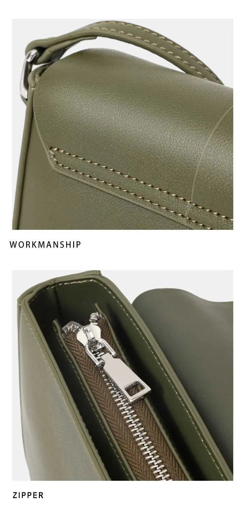 Aidrani Umhängetasche aus echtem Leder für Damen, 100 % weiches Rindsleder, stilvolle und schlichte quadratische Schultertasche, ba241210_voghion.com