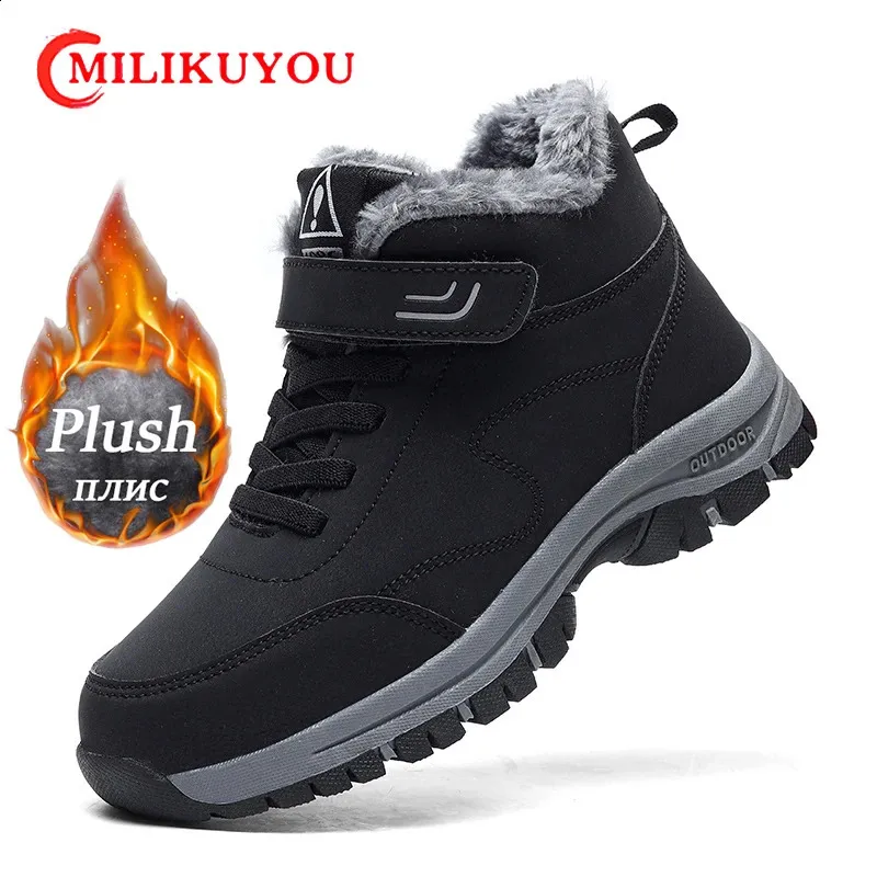 mens snow waterproof sports super warm plush womens outdoor anti slip couple hiking boots work shoes winter 241105_voghion.com