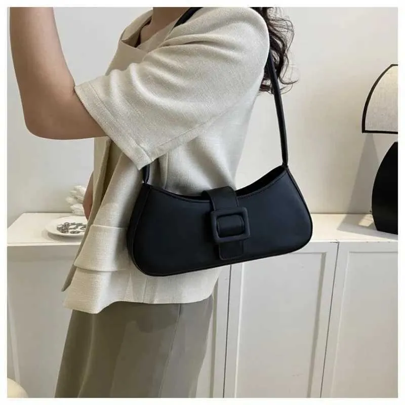 Mode Damen Umhängetasche Einfarbig Leder Quadrat Unterarm Taschen Damen Marke Designer Handtaschen Trendy Crescent_voghion.com