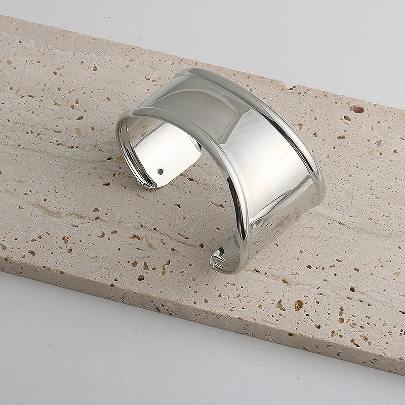 Wide Cuff Bangle Personality Punk Bracelet For Couples_voghion.com