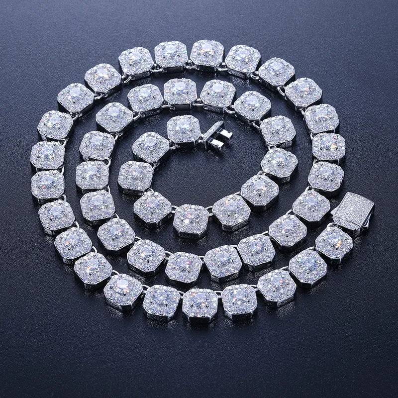 Moissanite Diamond Tennis Chain Necklace For Men And Women_voghion.com