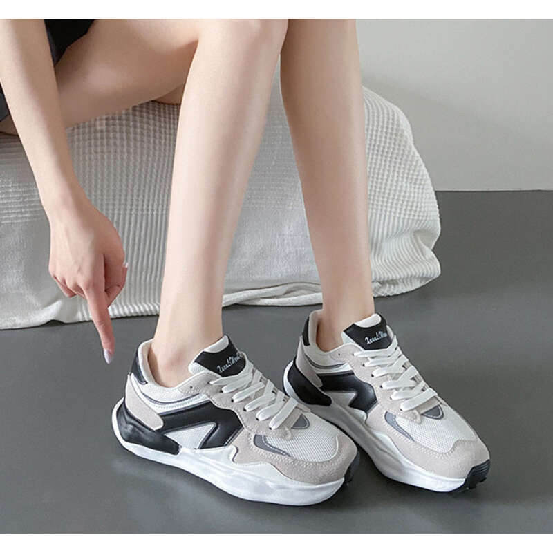 Damen Laufschuhe Mit Dicker Sohle Bequeme Freizeitschuhe_voghion.com