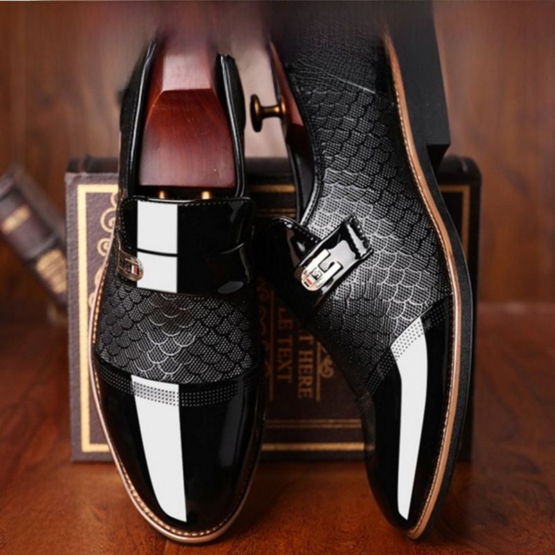 Emed Leder Überzug Fuß alle Männer Casual Single Schuhe_voghion.com