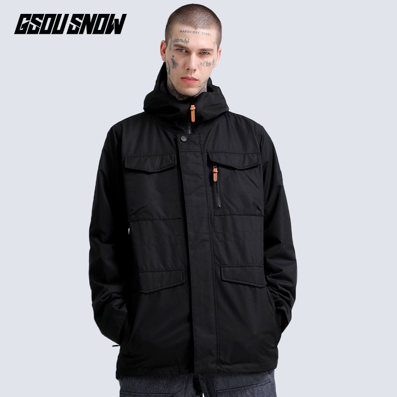 Snowwear Männer Trend verdickt warm winddicht wasserdicht atmungsaktiv Schneeanzug Snowboard Doppel Board Ski Top_voghion.com