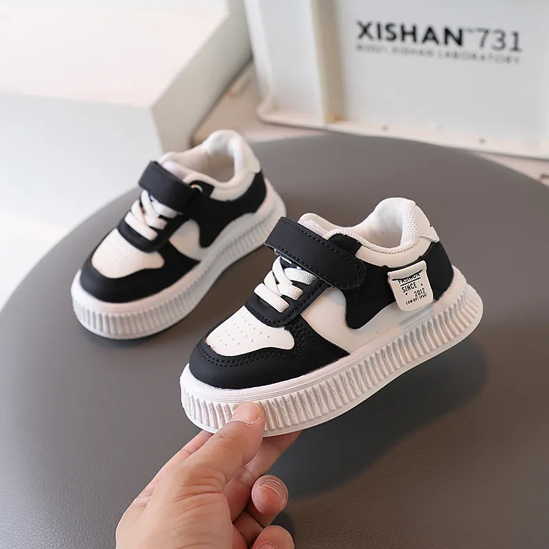 Children's Thin Bottom Plate Spring And Fall New Boys Velcro Low-top Girls White Tide Children's Shoes Sizes US6C-US13C_voghion.com