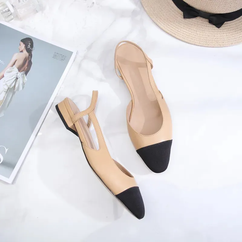 shoes P Brand Designer Black Ballet Flats Women Quilted Genuine Leather Slip On Ballerina Round Toe Ladies Dress Shoes_voghion.com