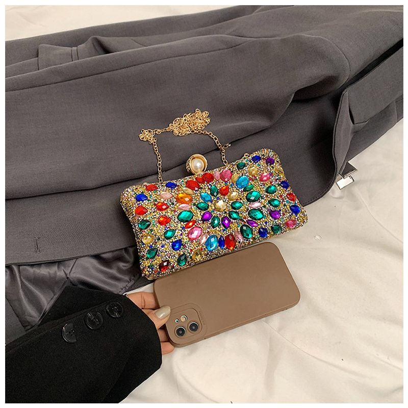 Bags Women's bags 2004 new fashion colored dia stylish shoulder ins texture crossbody chain box bag_voghion.com