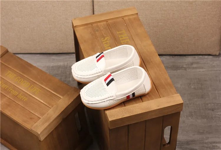 Kinder PU Leder Jugend Casual Style Weiche Bequeme Halbschuhe Schlupfschuhe Kleinkinder Schuhe Größe 21 - 36_voghion.com