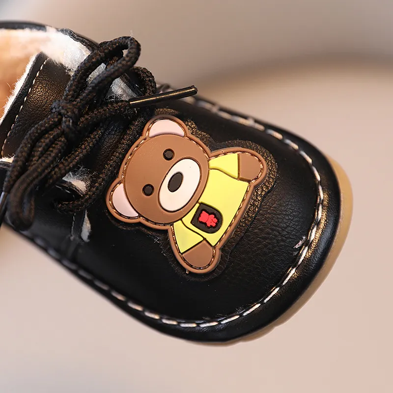 Infant Winter Erste Wanderer Plüsch Warme Baby Mädchen Nette Cartoon Casual Junge Littlesprouts Flache Weiche Bequeme Kleinkind_voghion.com