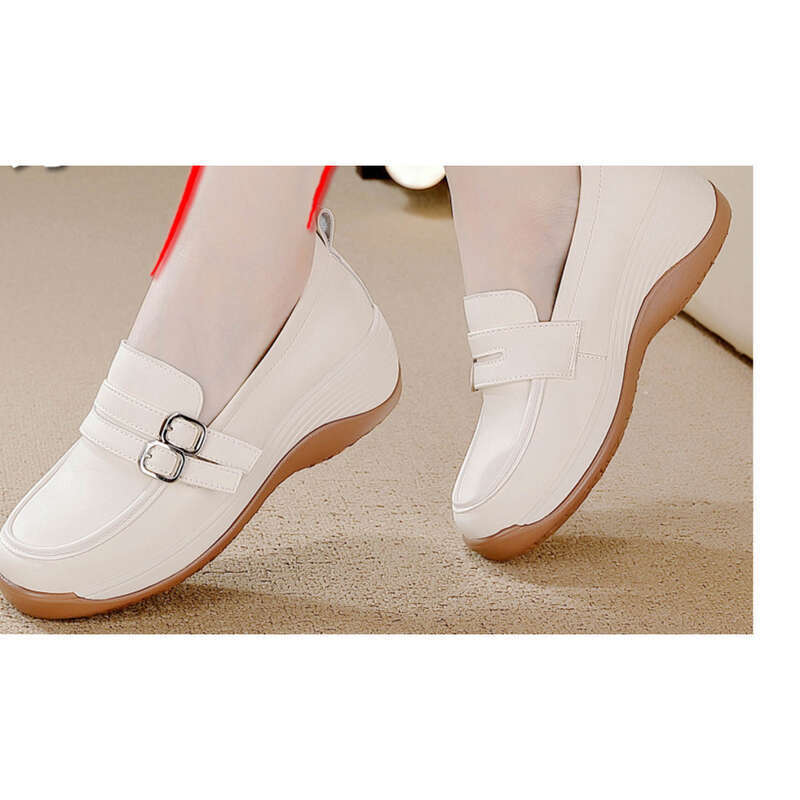 Chaussures de printemps confortables à semelle épaisse et tête ronde pour femmes_voghion.com