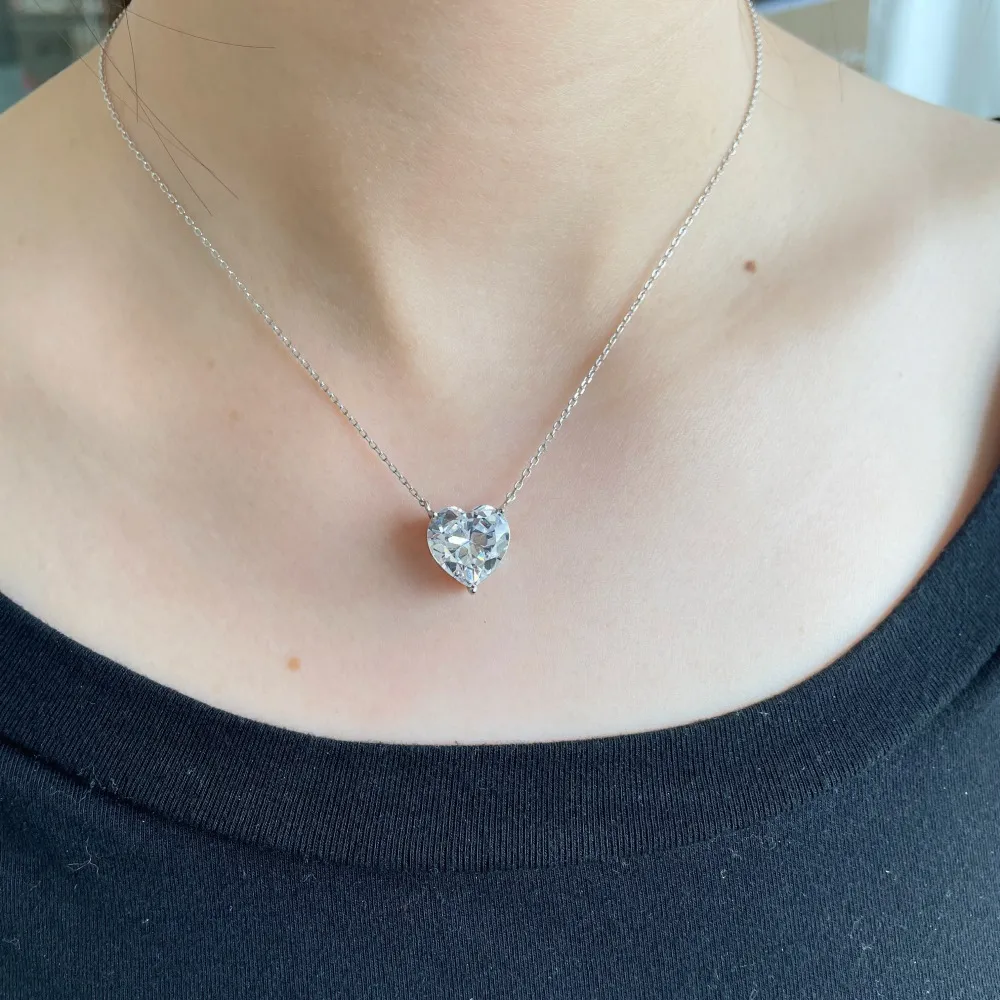 S Sterling Sier Love Heart Designer Necklaces For Women Big Austrian Crystal Charm Sailormoon 3 Carats Stone Hearts_voghion.com