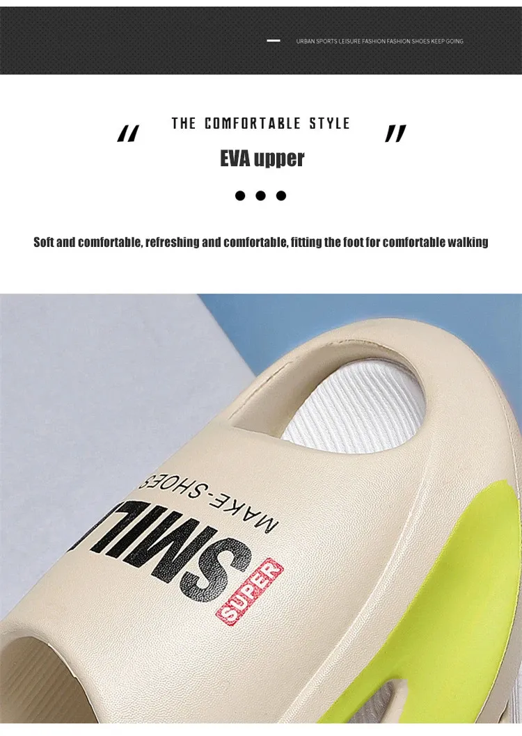 Coppia estiva spessa suola piedi passo fresco EVA uomo e donna sport pantofole alla moda_voghion.com