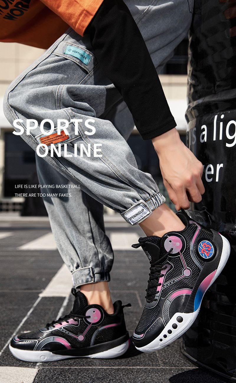 Basketballschuhe Herren Jugend atmungsaktive Schuhe echte Student Turnschuhe Kindersportschuhe Damenstiefel_voghion.com