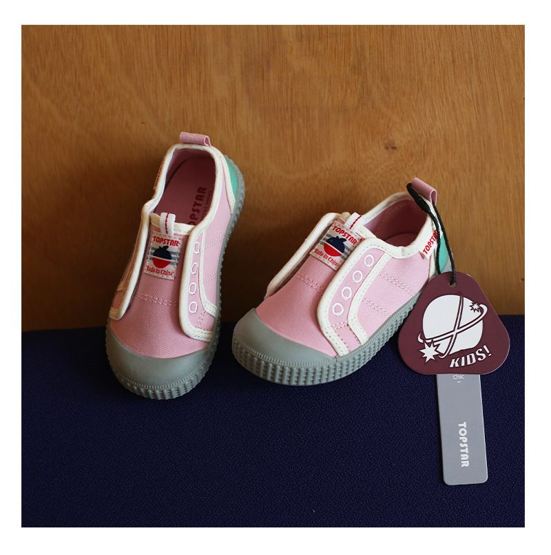 Farblich passende Kinder Canvas Mädchen Cookie Jungen Kindergarten Indoor Babyschuhe_voghion.com