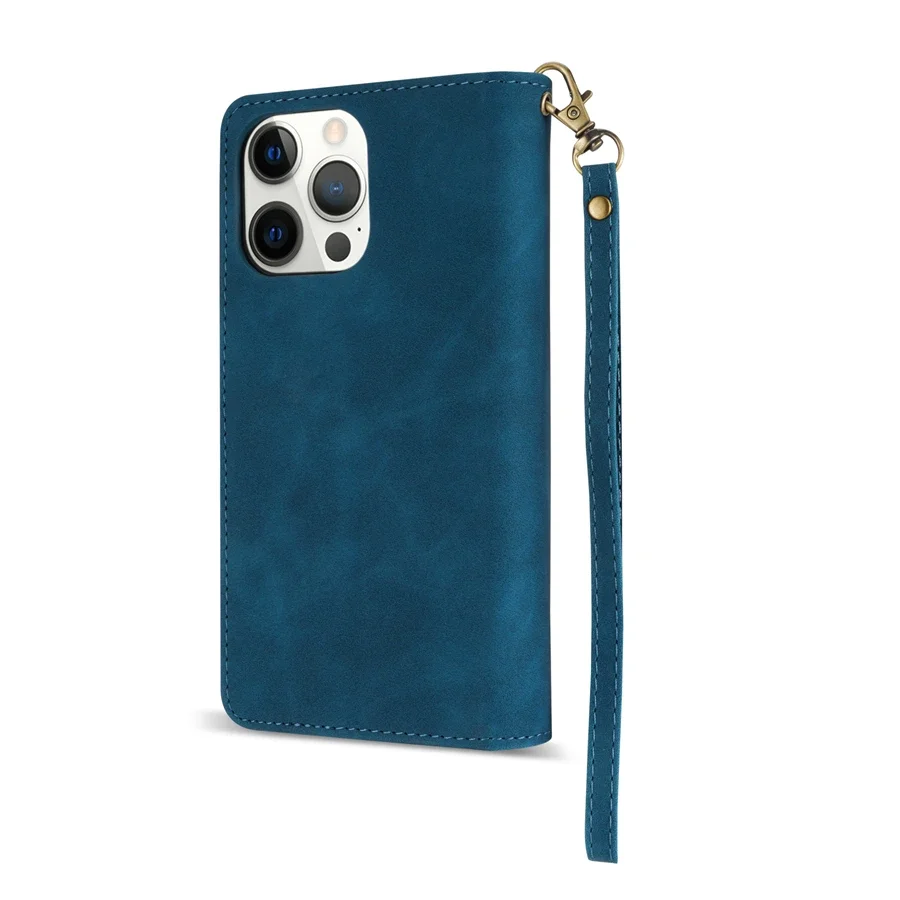 Leather Wallet Phone Case For Iphone With Magnetic Kickstand_voghion.com