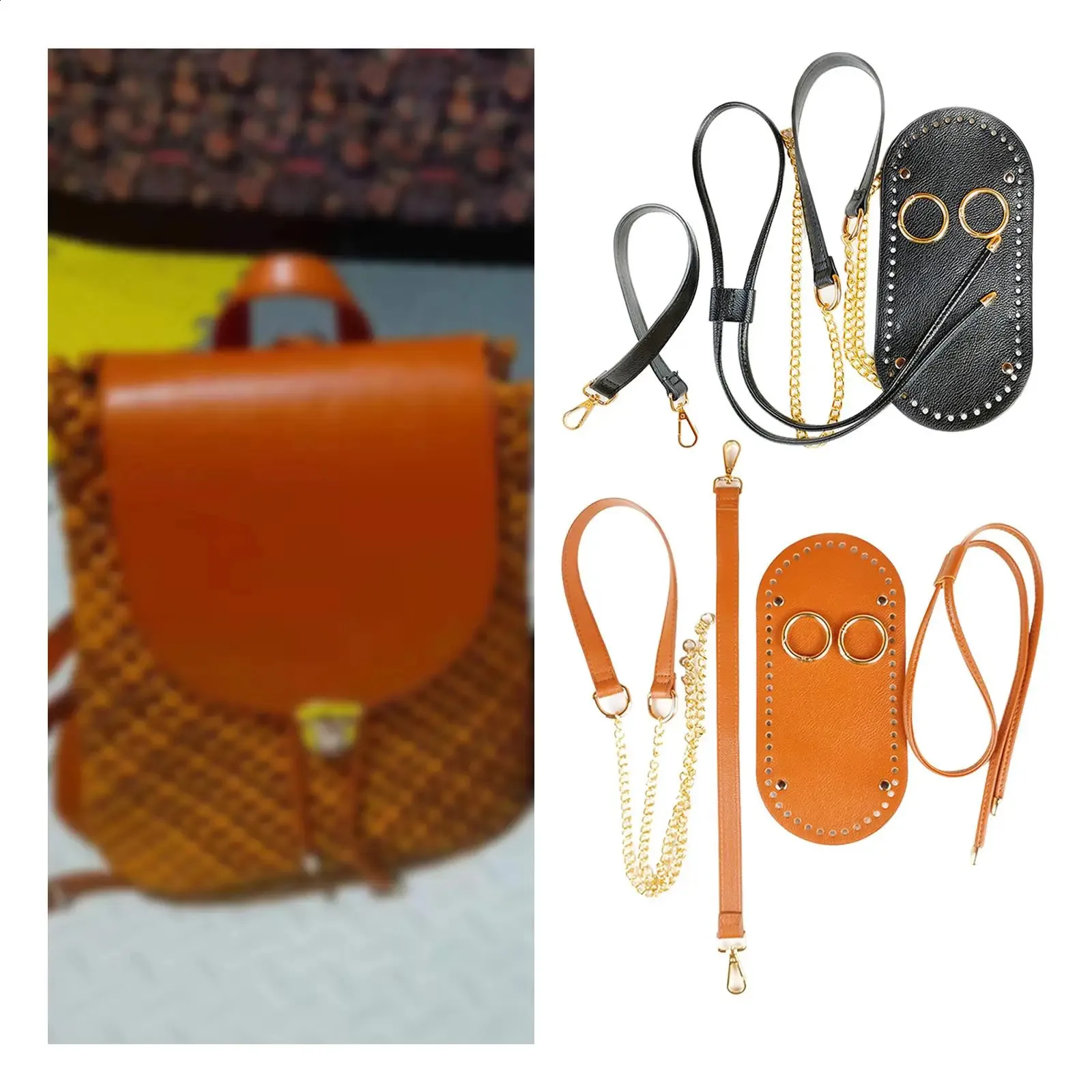 Set di unghie sagomate per cucire a maglia borse fondo per fai da te tracolla secchiello uncinetto borsa creazione 240725_voghion.com
