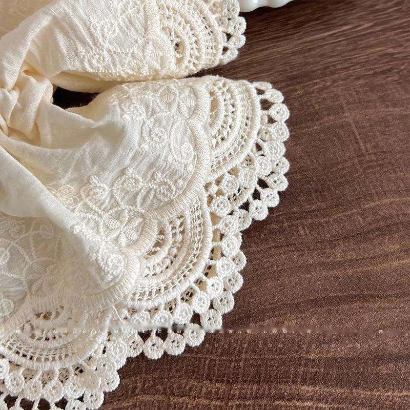 Large White Lace With Large Intestine Loop, Gentle Temperament For Women, Ponytail Tied Rope, High-end Hair Rope_voghion.com