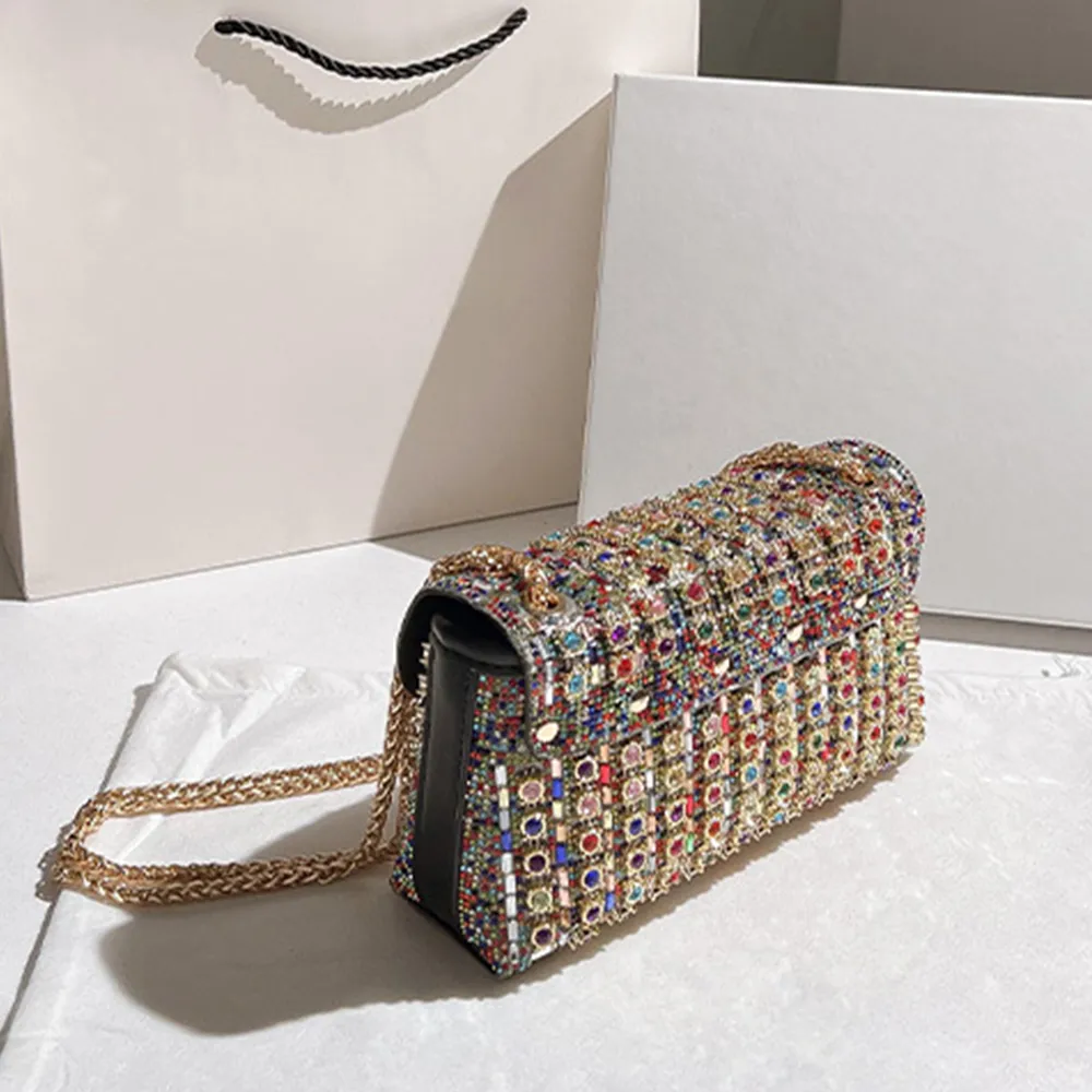 Bling Strass Dames Avondtassen En Handtassen Designer Schoudertas Glanzende Kristallen Clutch Portemonnee_voghion.com