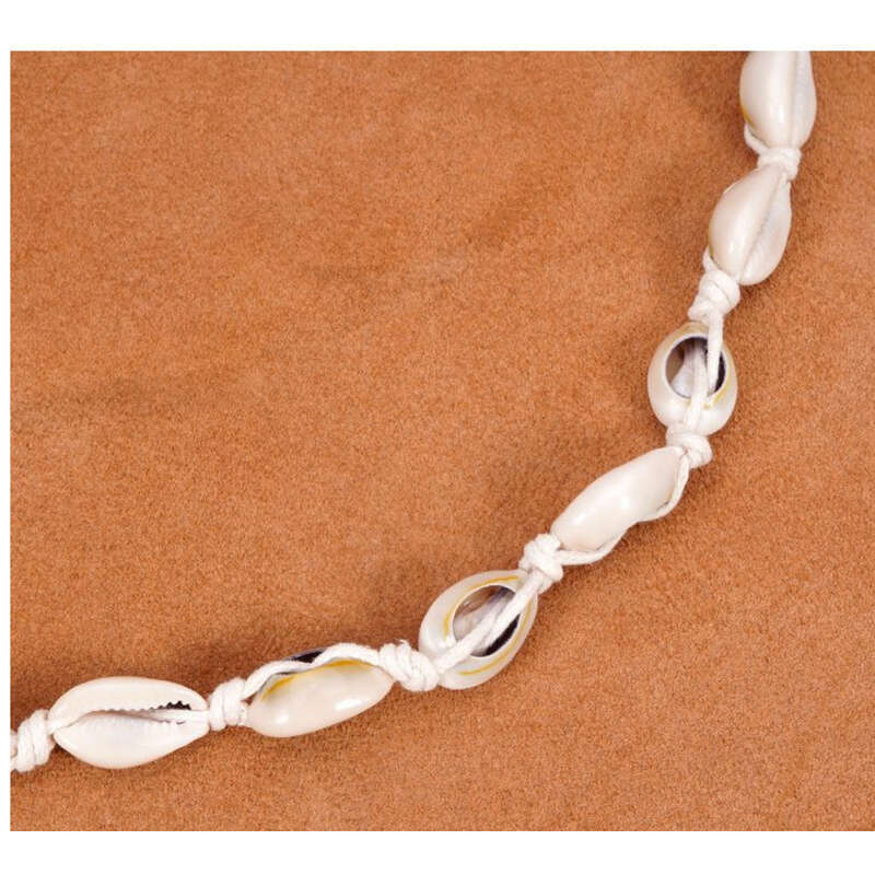 White Waist Cord Bohemian Ethnic Braided Spaghetti Belt With Women's Shell Embellishment_voghion.com