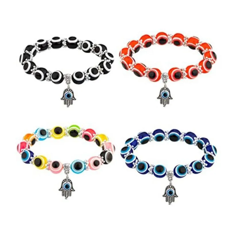 Béist Aa Perlen Strand Armbänner Fatima Hand Charm Perlen Armband Türkescht Glécksschutz Perlen Bijouen Drop_voghion.com