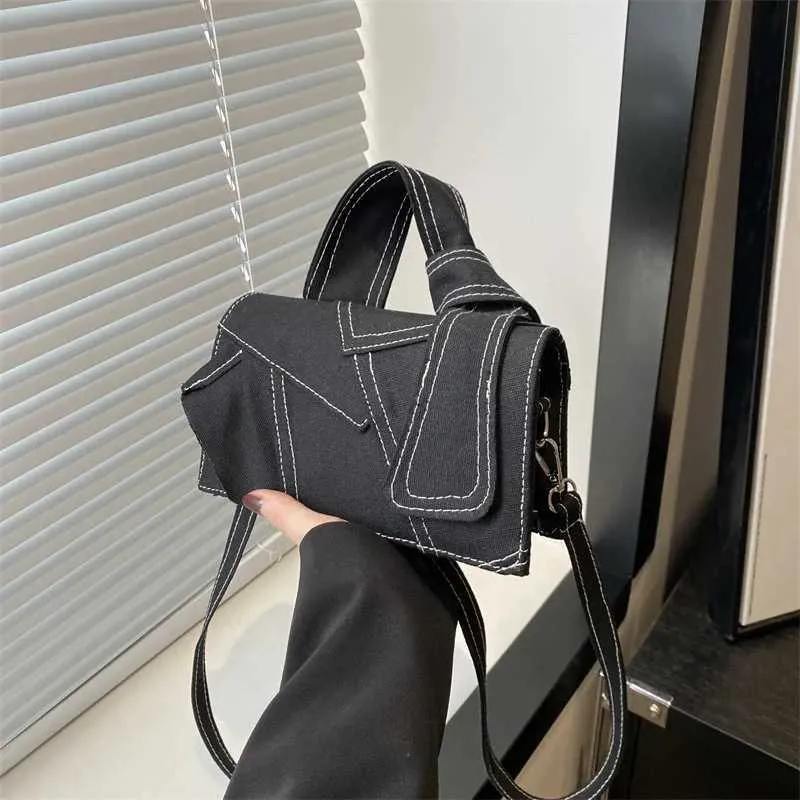Women Denim Crossbody Bags Designer Jeans Bag New Small Square Handbag Knotted Handle Tote Messenger Ba241116_voghion.com