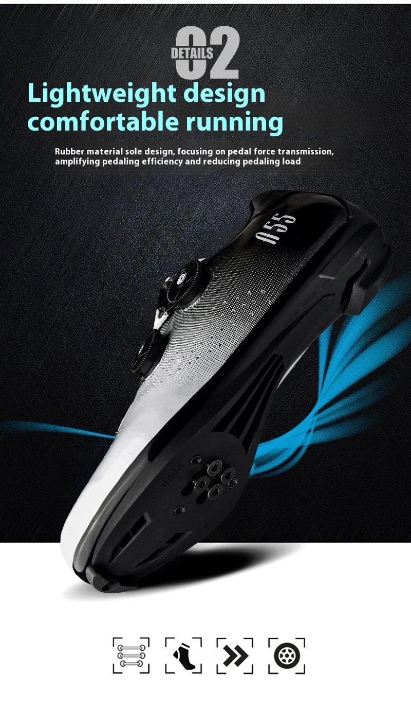 Cost performance Men's ultra light self-locking professional flat shoes, optional D-pedal, road bike compeon_voghion.com