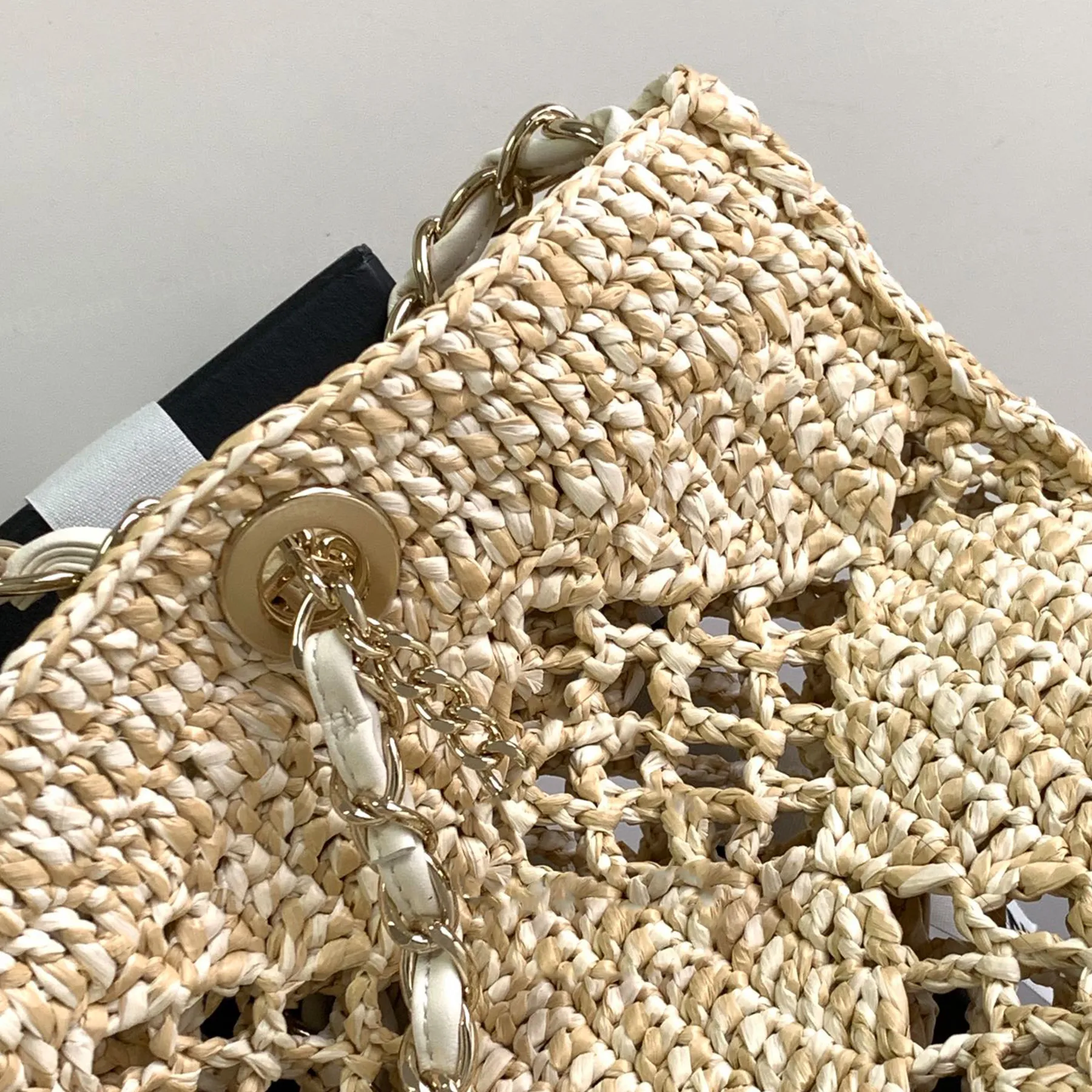 Top Qualität 10A Stroh Schulter Designer Echtes Leder Goldene Hardware Umhängetasche Abnehmbare Tasche Handtasche Frauen_voghion.com
