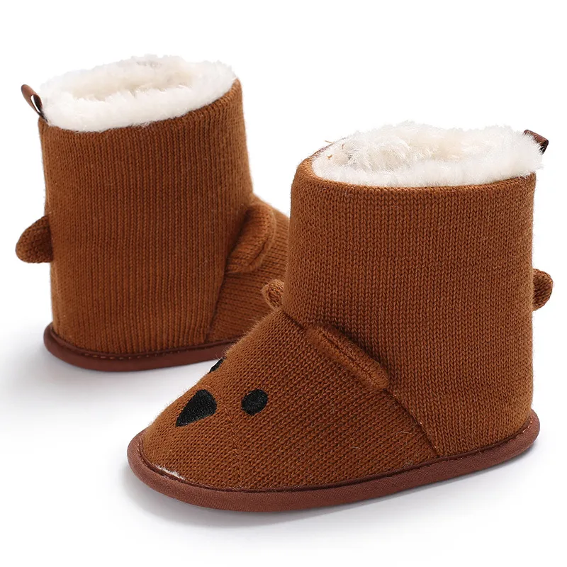 Infant Winter Baby Toddler Newborn Cute Cartoon Bear Shoes Cutefeet Girls Boys Little Kid First Walkers Snow Boots_desvips.com