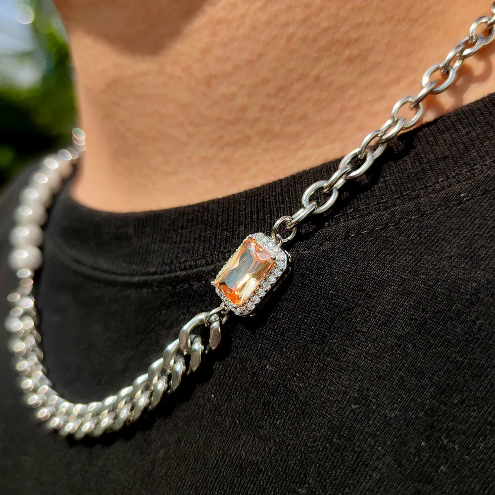Zircon Chain Bracelet And Necklace Set For Couples Handmade_voghion.com