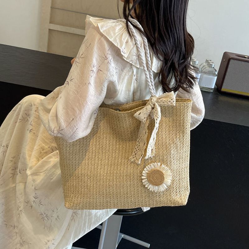 Elegante borsa a mano da donna con borsa web per l'Urlaub sulla spiaggia, piccola borsa con Henkel, alla moda_voghion.com