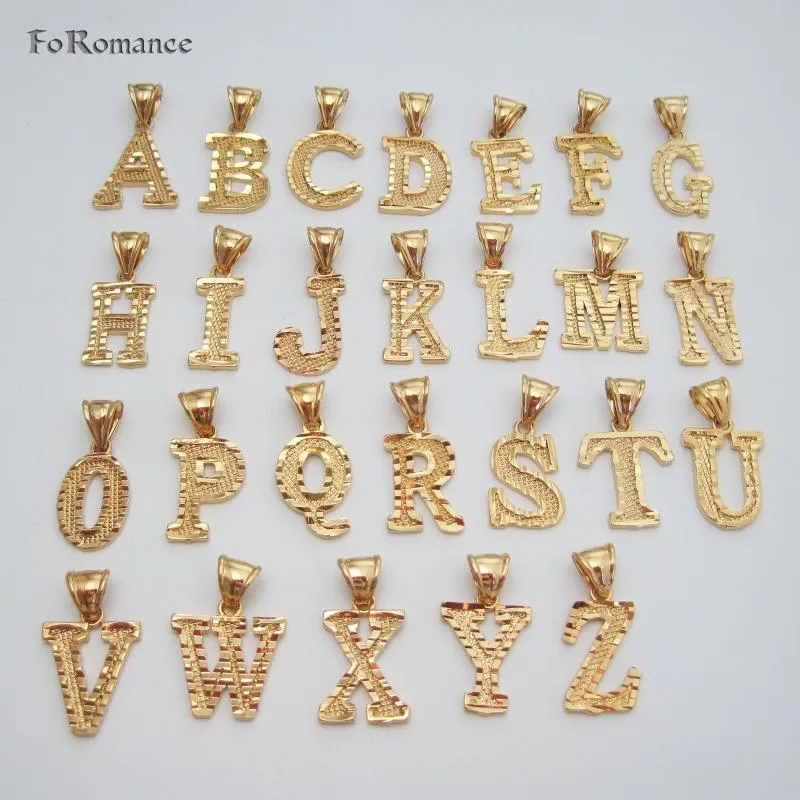 Anhänger Halsketten A-Z Buchstaben 1PC Frauen Männer Gold Farbe Initial 60cm Box Kette Englisch Brief Schmuck 26 Alphabete_voghion.com