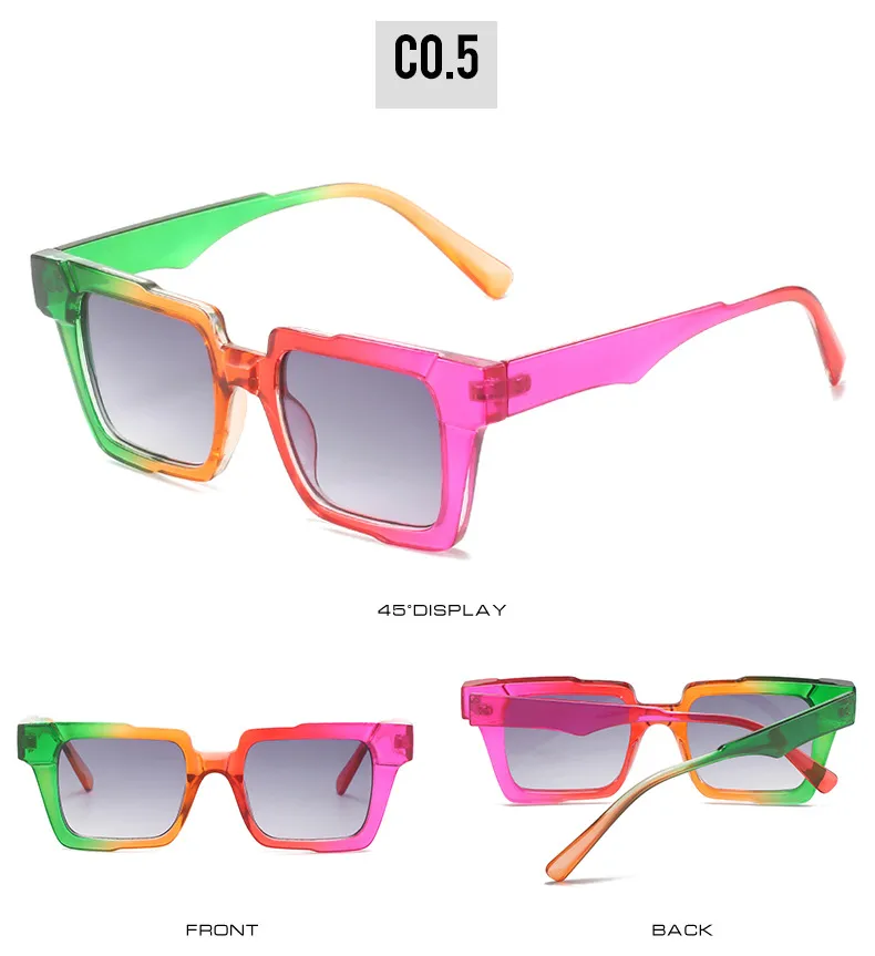 Sonnenbrille D&T 2024 Mode Wrap Frauen Männer Vintage Bunte Linsenrahmen Marke Designer Vielseitiger Casual Augenschutz_voghion.com