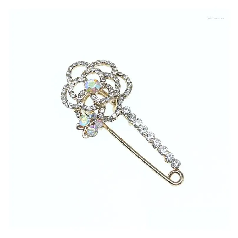 Pins, 50100Pcs Fancy Crystal Sparkly Clear Rhinestone With Butterfly Pin Decoration For Wedding Invitation Drop Delivery_voghion.com