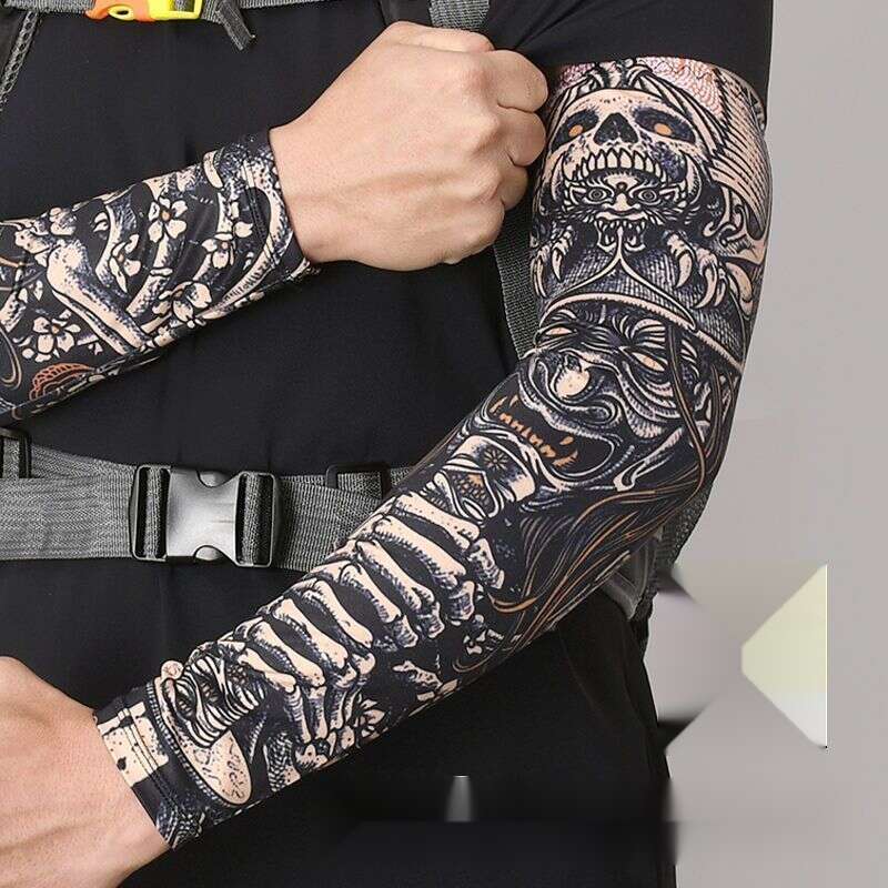 Ice Silk Men, Sleeve Gloves With Tattoos, Sun Protection Arm Covers, Large Size, UV Protection, Summer Ice Sleeves For_voghion.com