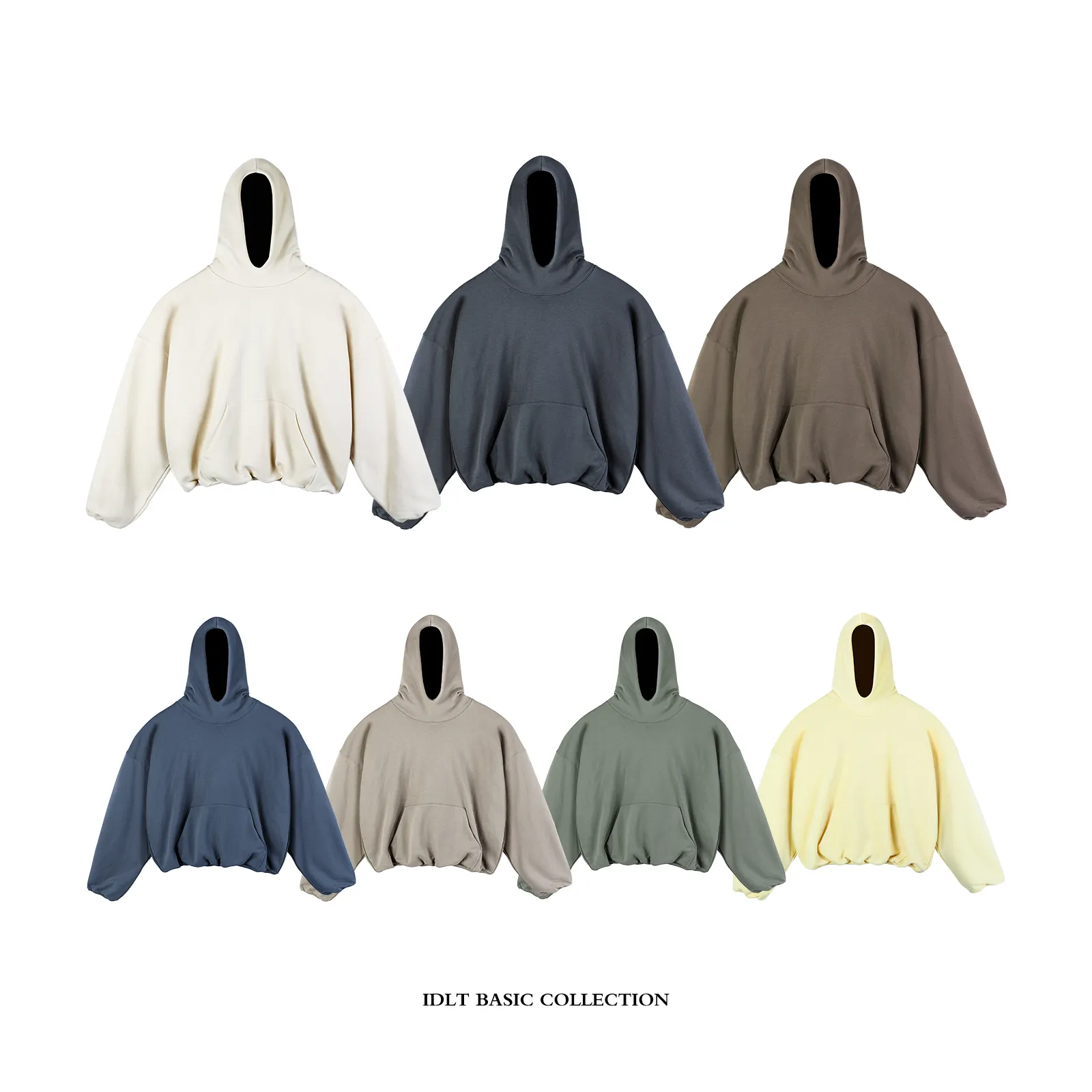 Herren Einfarbig Doppellagig Übergroßer Reißverschluss Baumwolle Retro Hochwertiger Hoodie Frühling/Sommer Casual Streetwear R250219_voghion.com