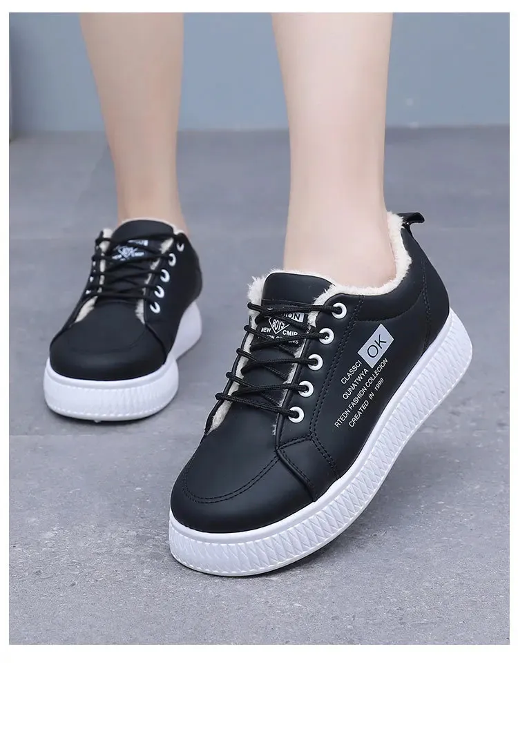 Sneakers platform donna invernali, scarpe sportive calde lacci_voghion.com